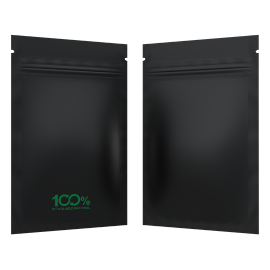 1 Gram Mylar Bags (1000 qty) — Matte Black & Matte Black
