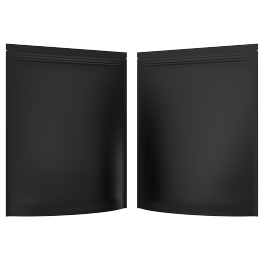 Mylar Bags 1/2 LB Grower Mylar Bags (10 qty) — Matte Black / Matte Black