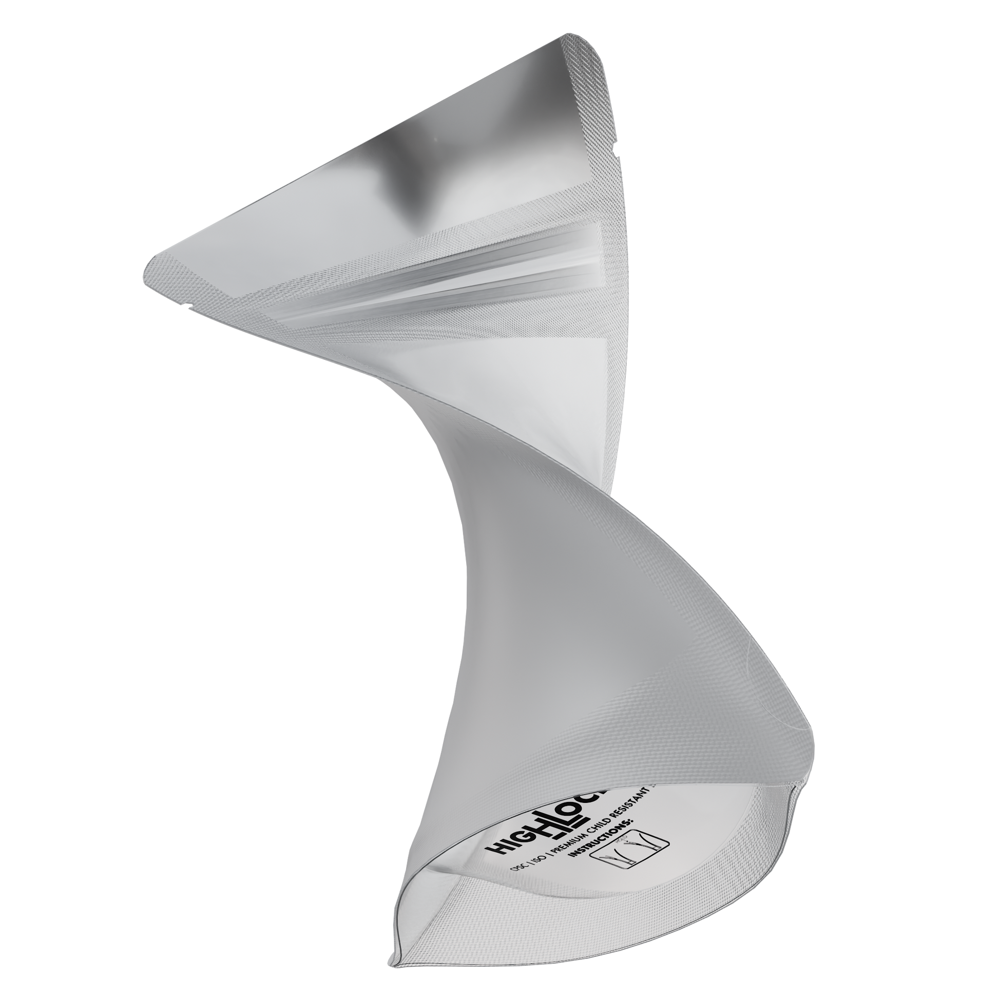 1/8 Oz (3.5g) CR Gusset Bags (1,000 qty) — Matte White / Gloss Clear