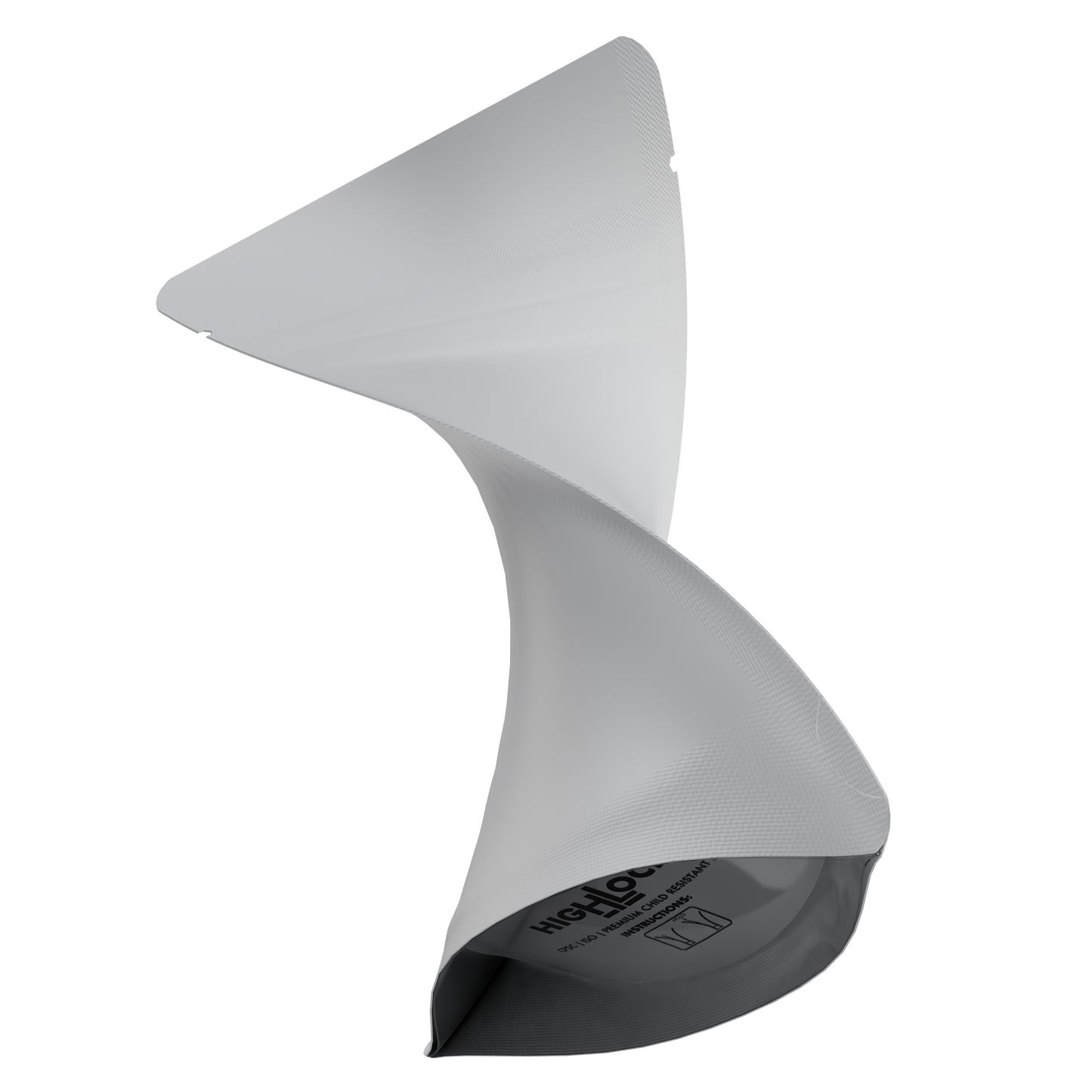 1/8 Oz (3.5g) CR Gusset Bags (1,000 qty) — Matte White / Matte White