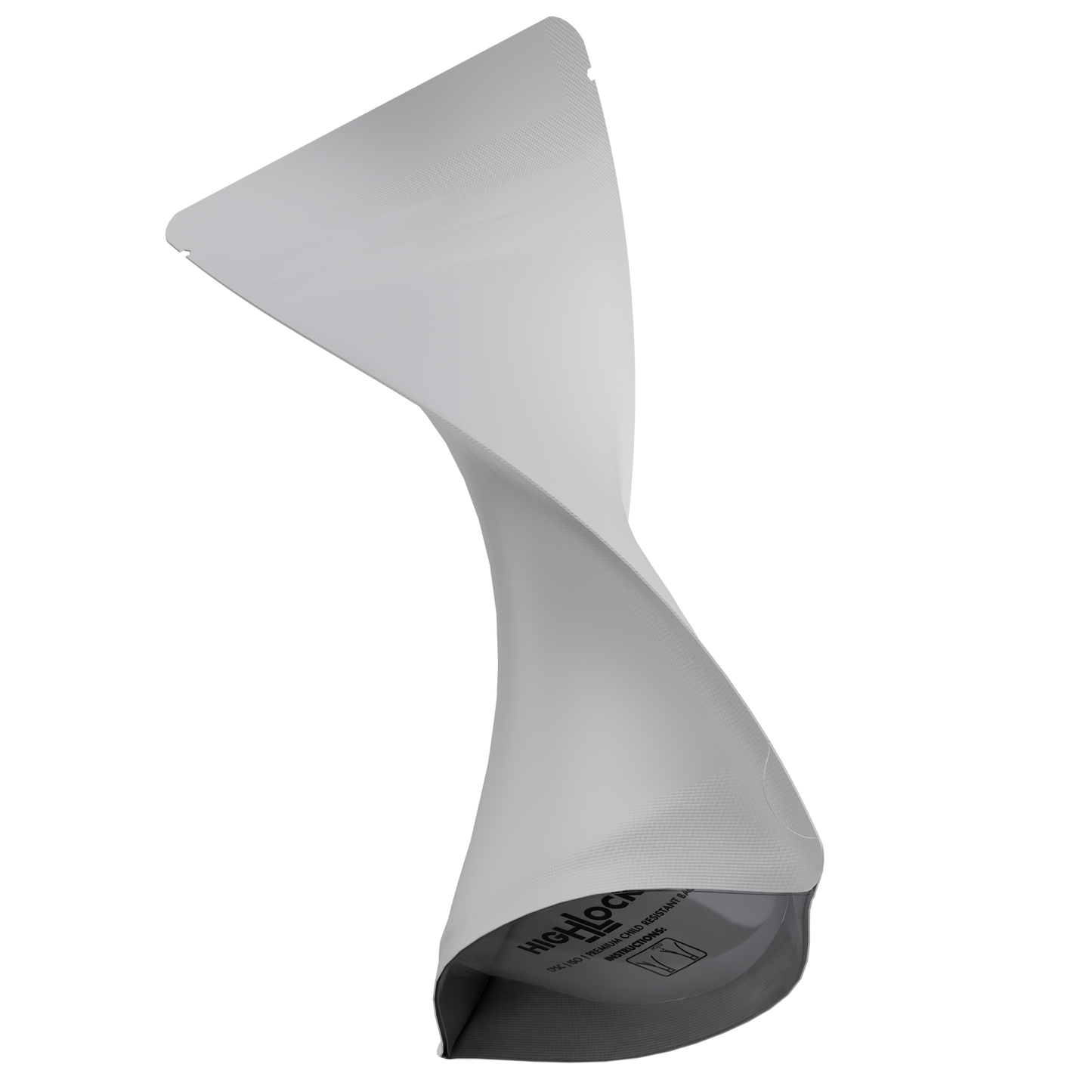 1/4 Oz (7g) CR Gusset Bags (1,000 qty) — Matte White / Matte White