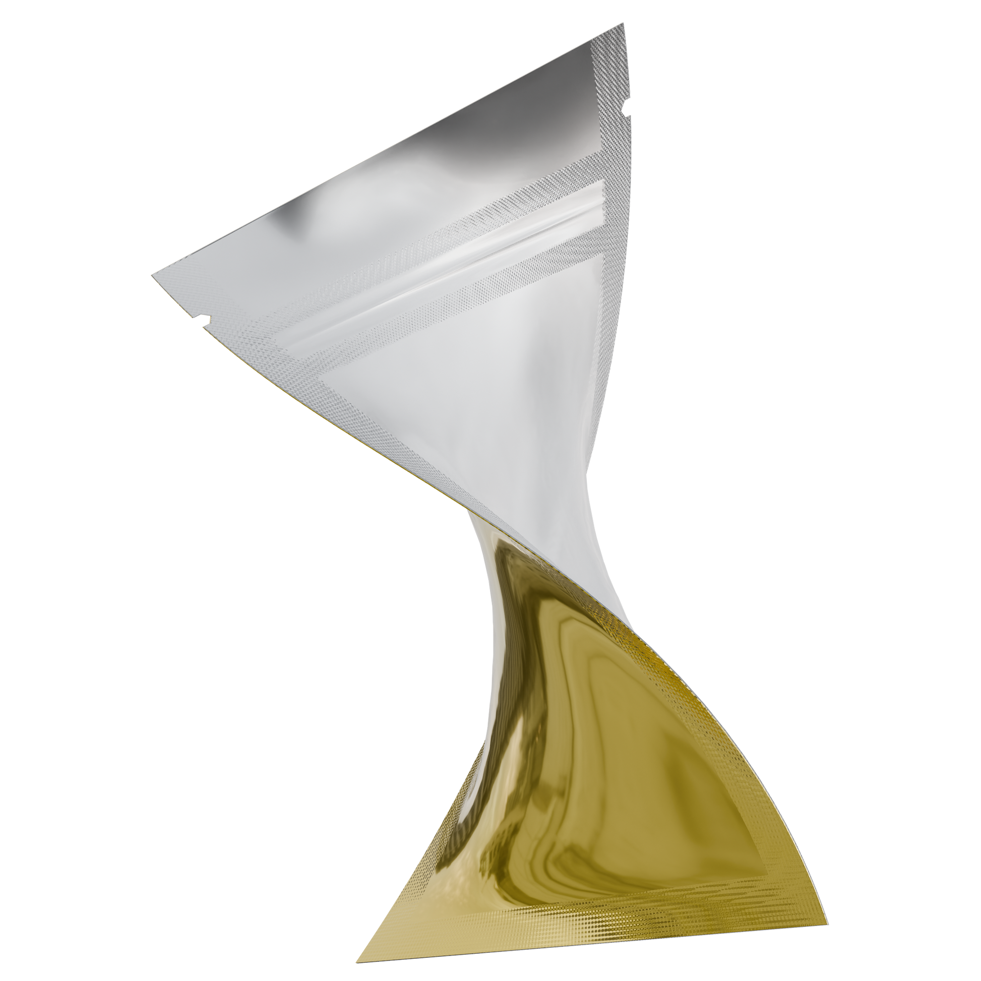 1 Gram Mylar Bags (1000 qty) — Gloss Gold & Clear