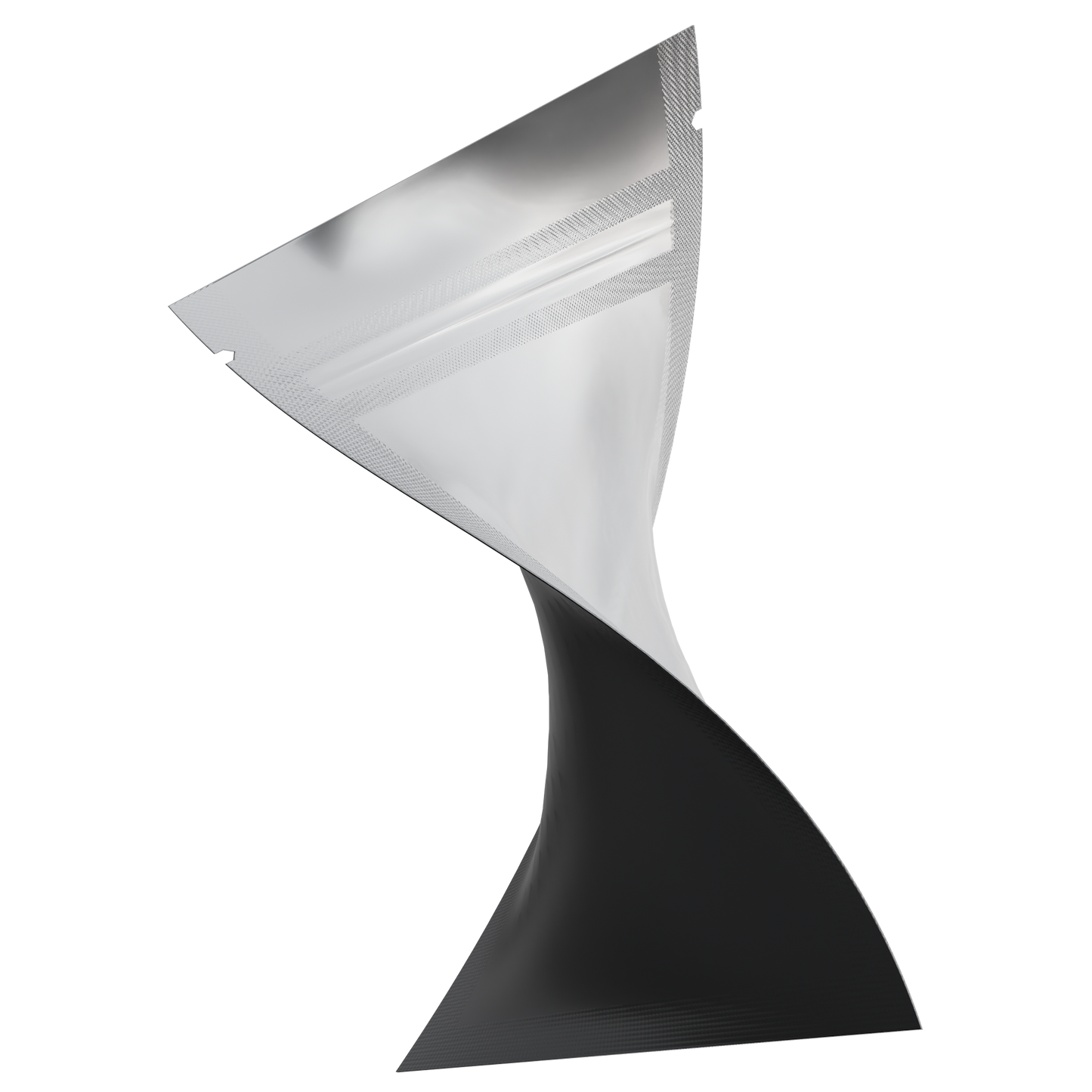 1 Gram Mylar Bags (1000 qty) — Matte Black & Clear