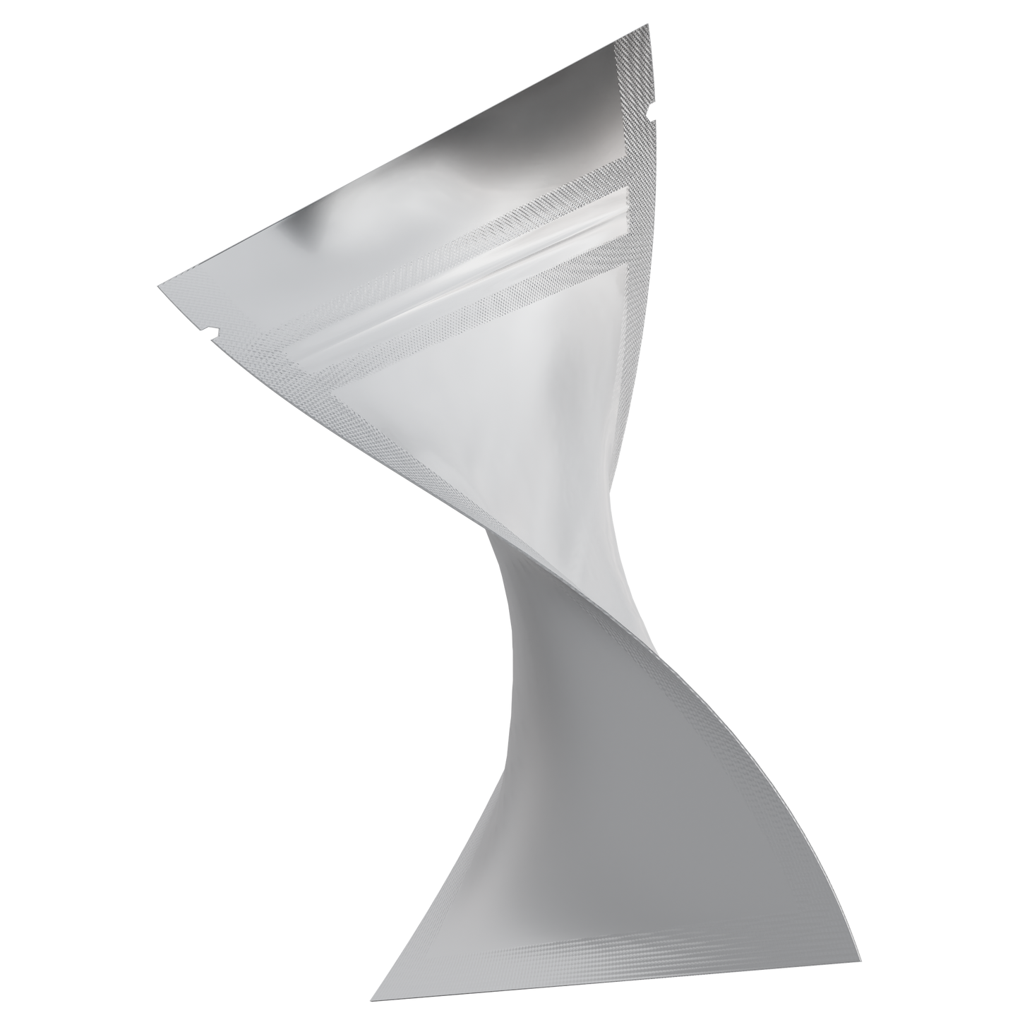 1 Gram Mylar Bags (1000 qty) — Matte White & Clear