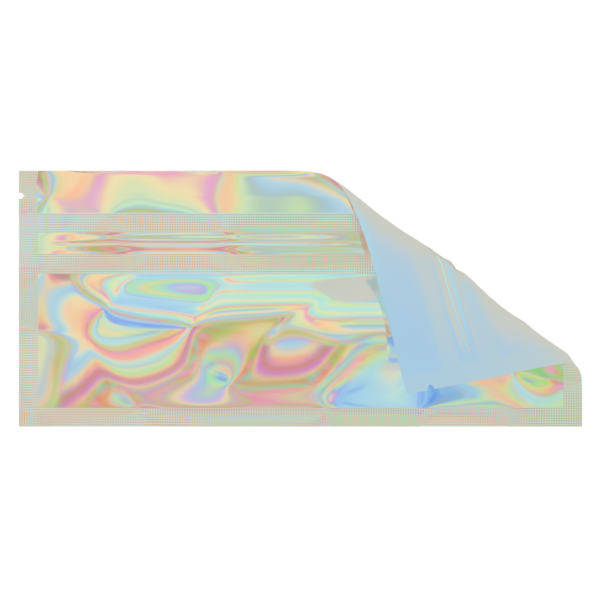 Slim Mylar Bags (1000 qty) — Gloss Holographic & Clear