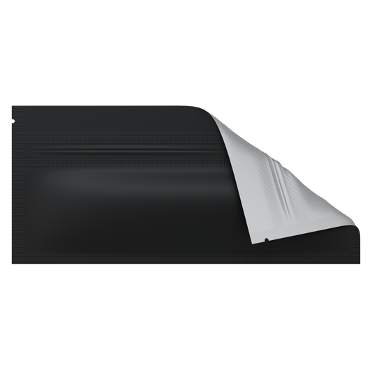 Slim Mylar Bags (1000 qty) — Matte Black & Clear