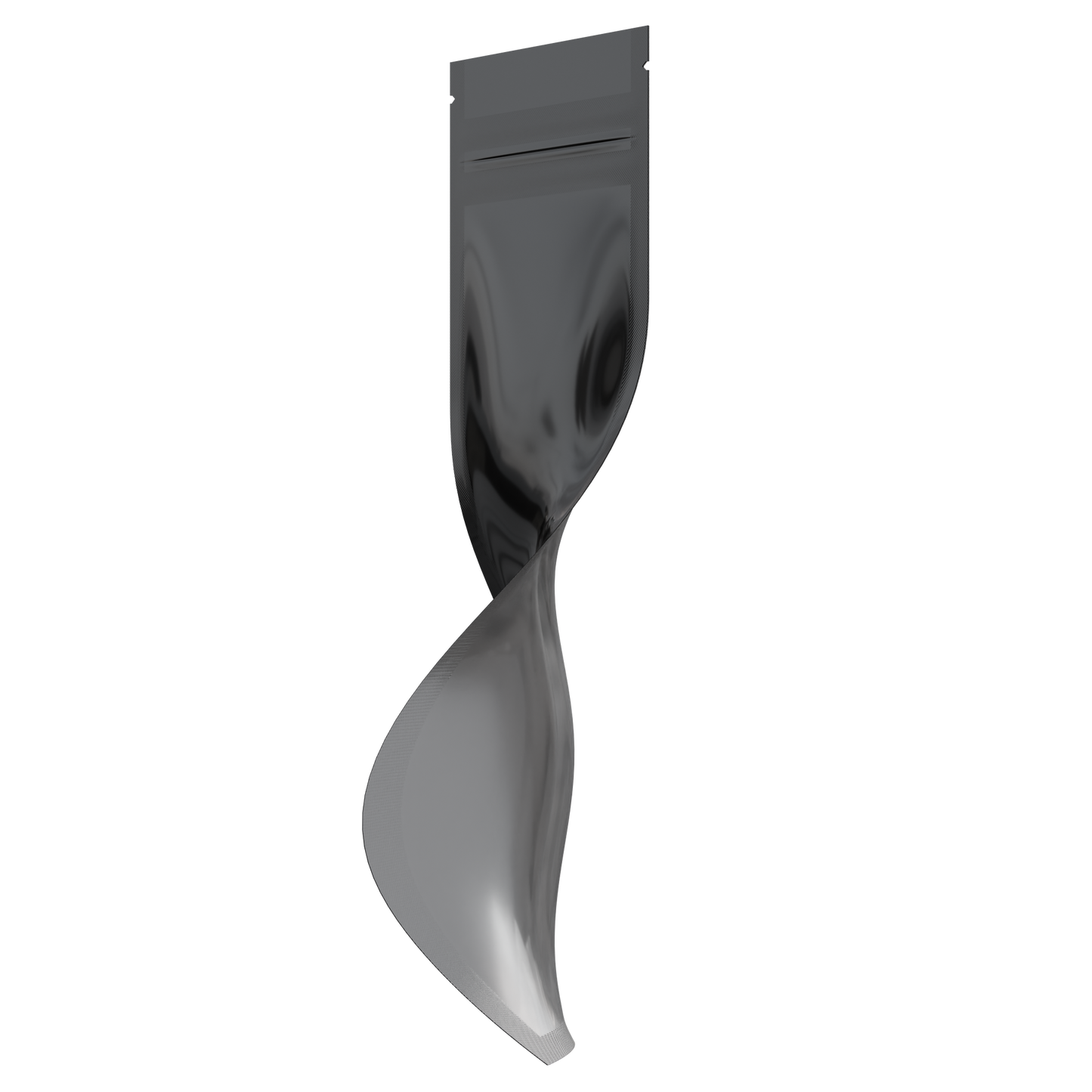 Syringe Mylar Bags (1000 qty) — Gloss Black & Clear
