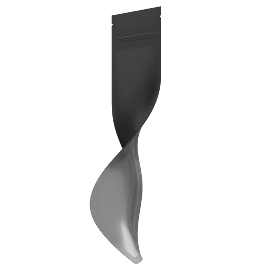 Syringe Mylar Bags (1000 qty) — Matte Black & Clear