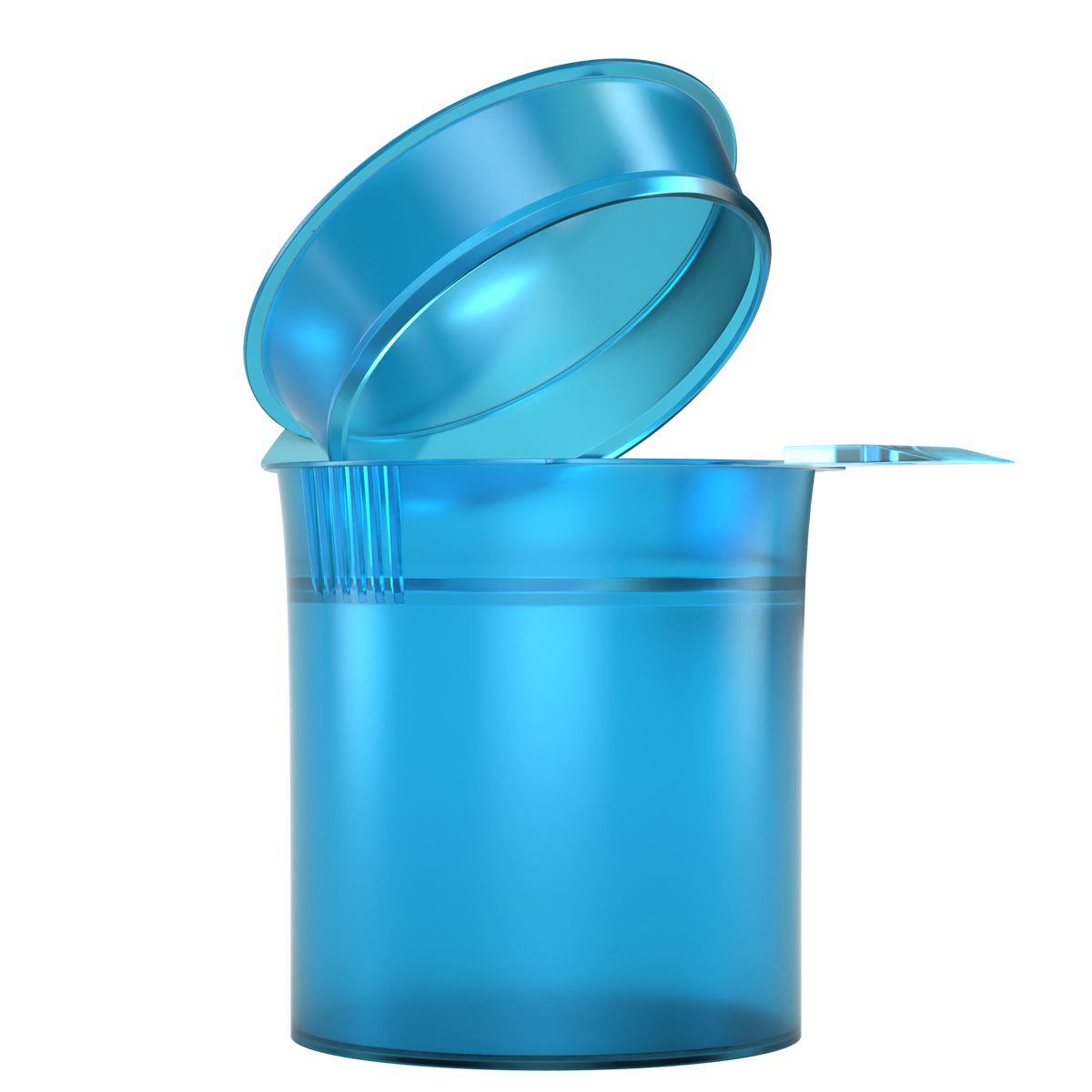 6 Dram Child Resistant Pop-Top Containers (300 qty) — Translucent Blue