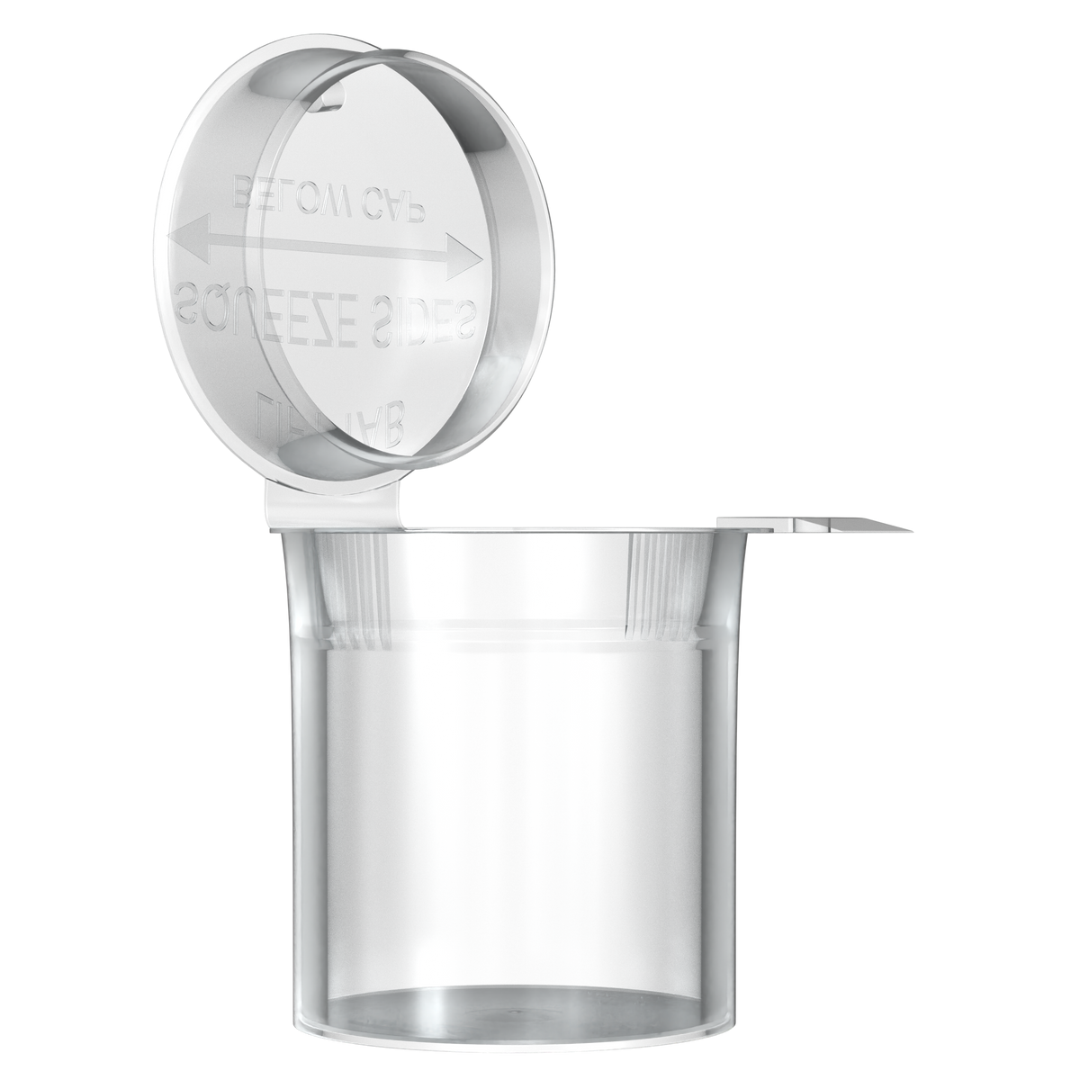 6 Dram Child Resistant Pop-Top Containers (300 qty) — Clear