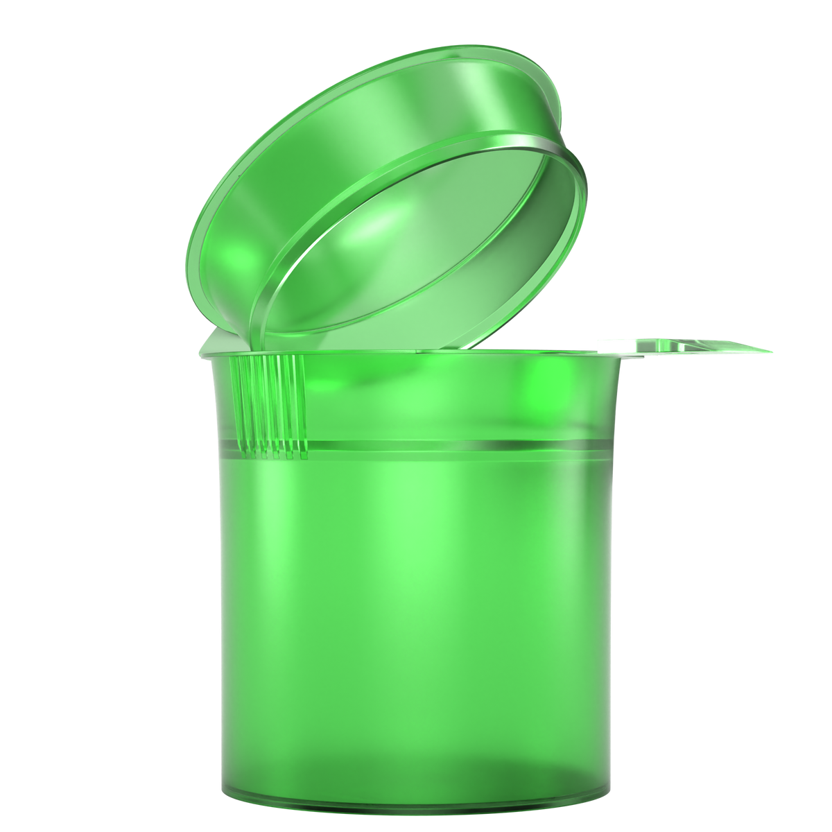 6 Dram Child Resistant Pop-Top Containers (300 qty) — Translucent Green