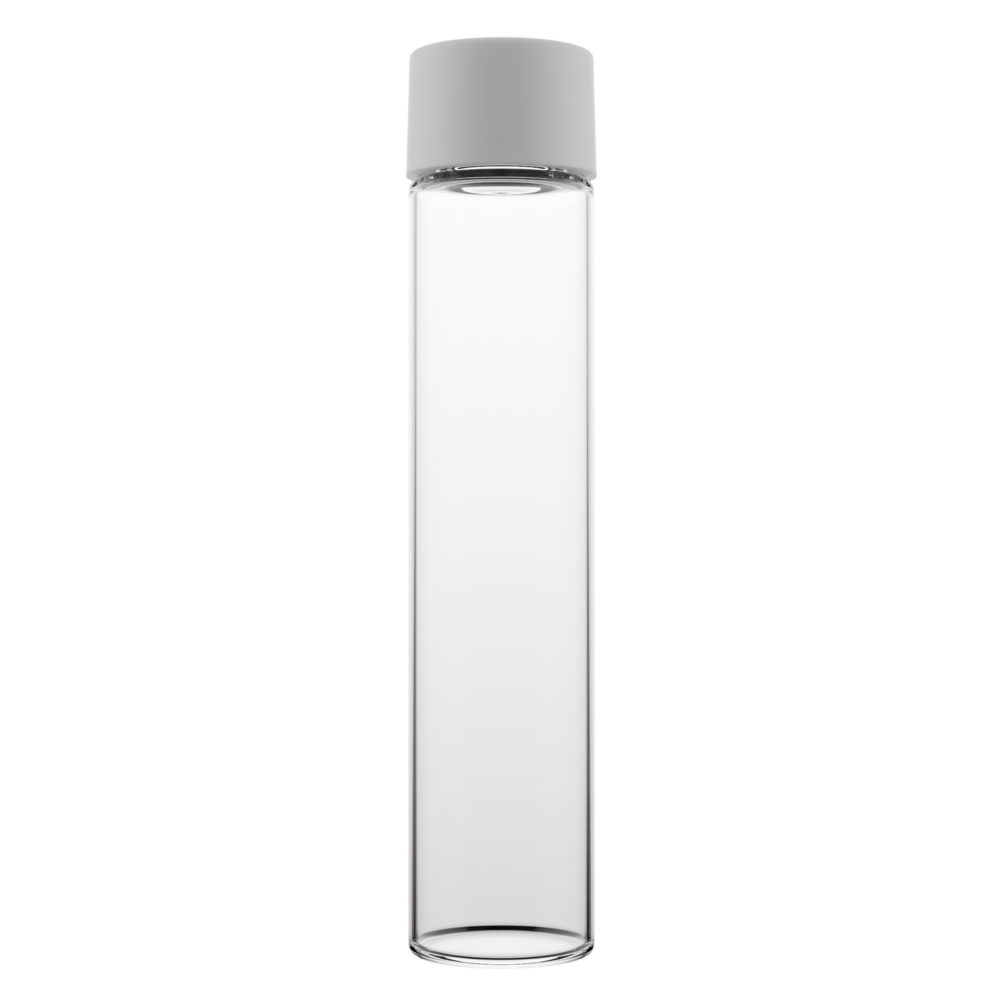115mm Glass Child Resistant Tubes - CR Smooth Cap - (456 qty) — Clear