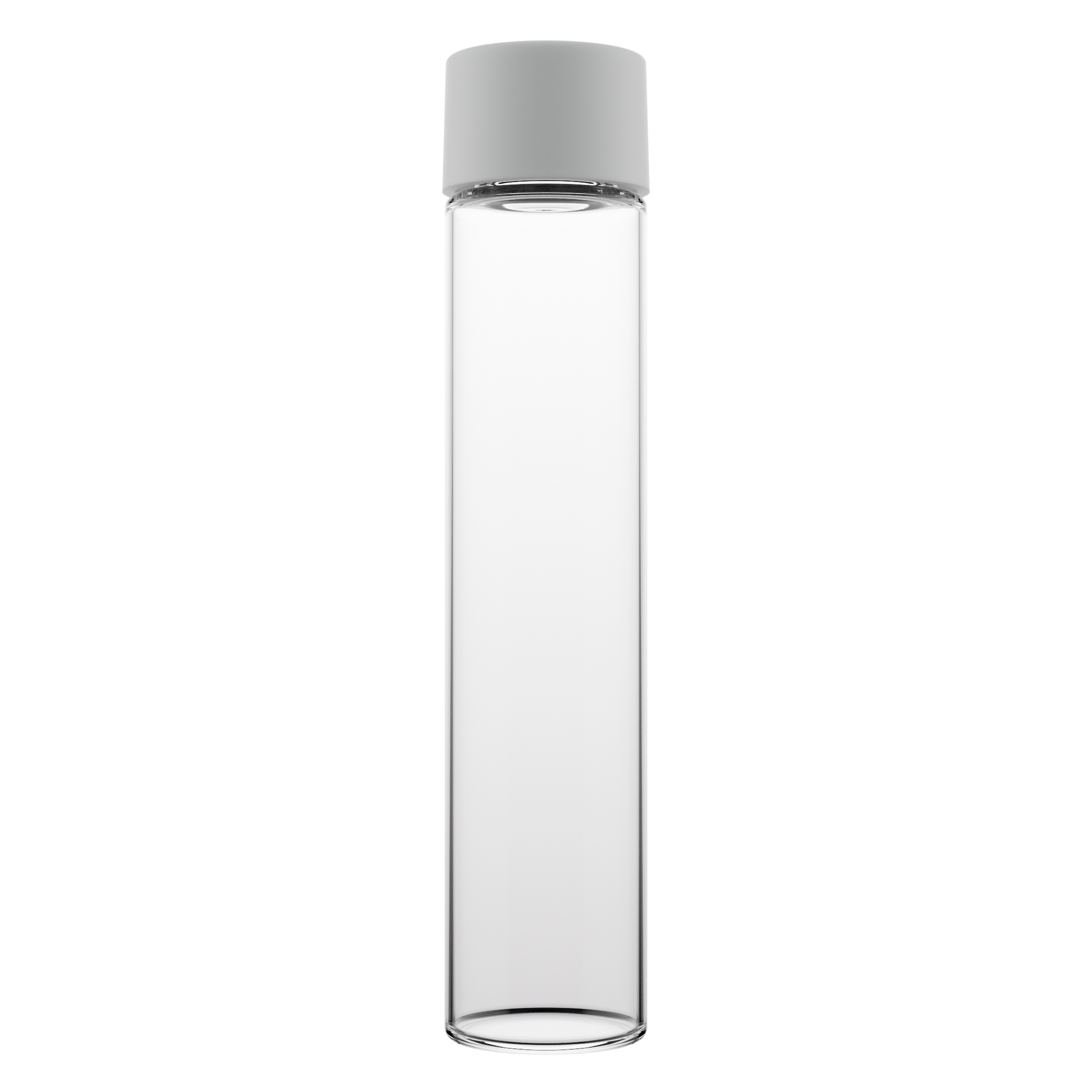115mm Glass Child Resistant Tubes - CR Smooth Cap - (456 qty) — Clear